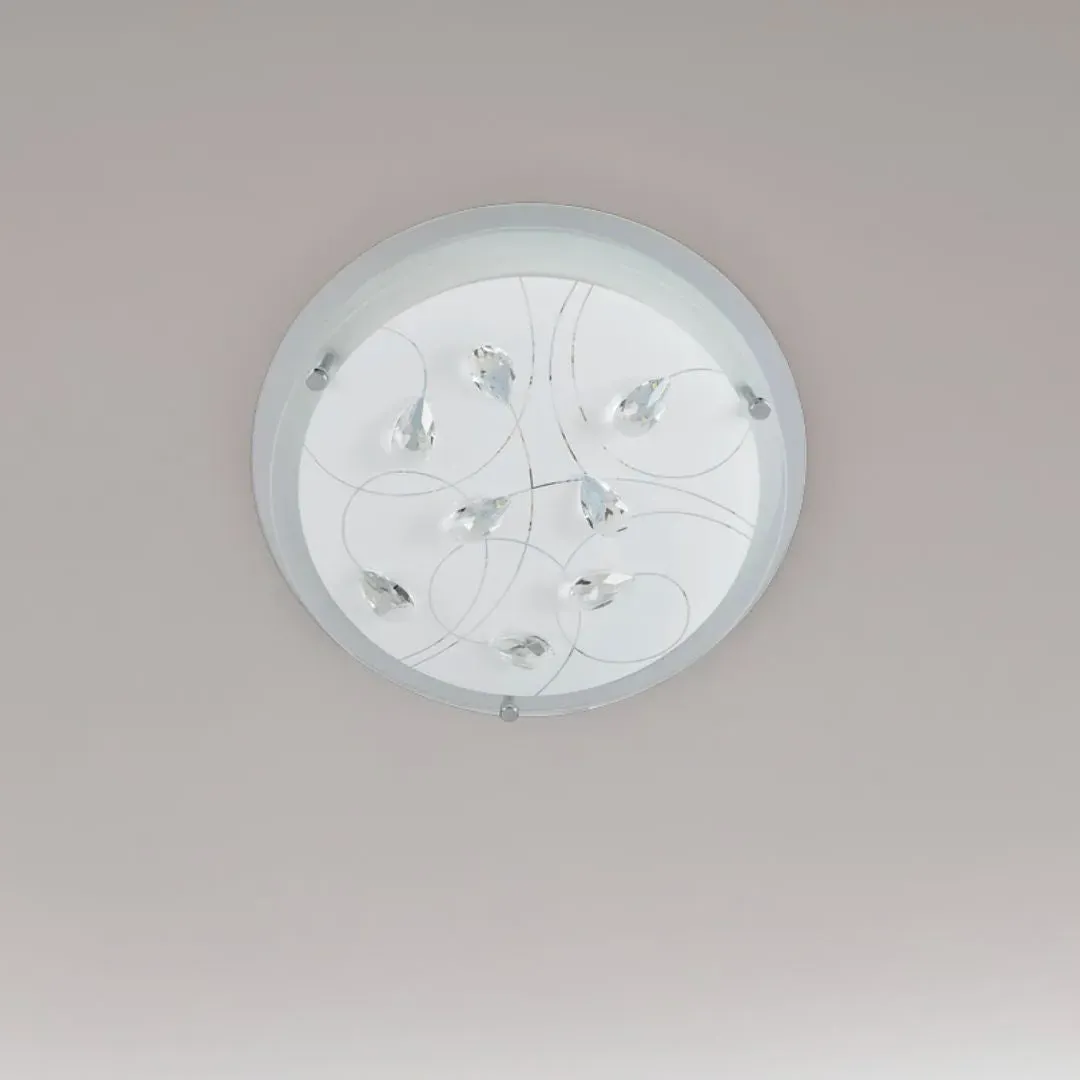 Carey LED Flush Ceiling Light - Frosted Glass product