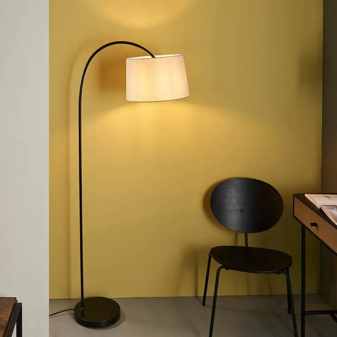 Carison Arc Floor Lamp with Adjustable Shade - Black, Grey product