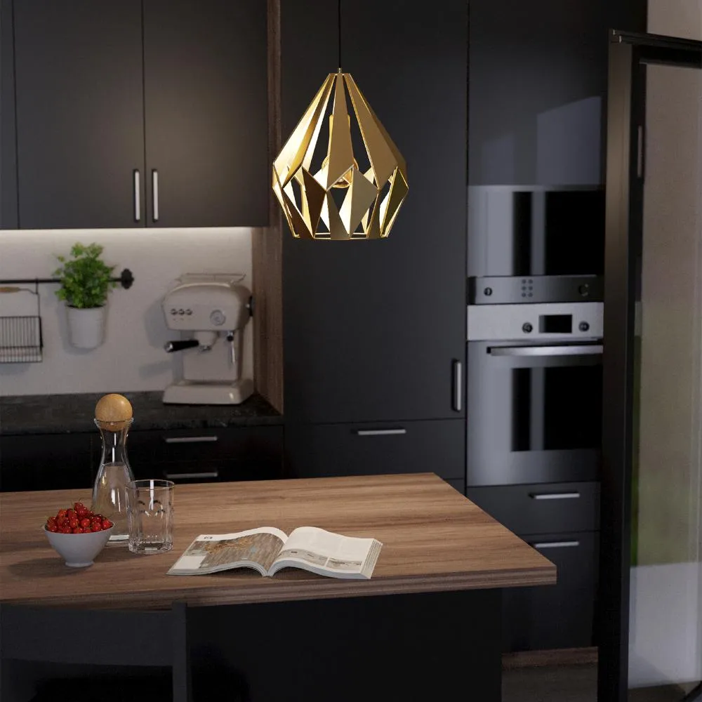 Carlton Ceiling Pendant - Gold, Steel product