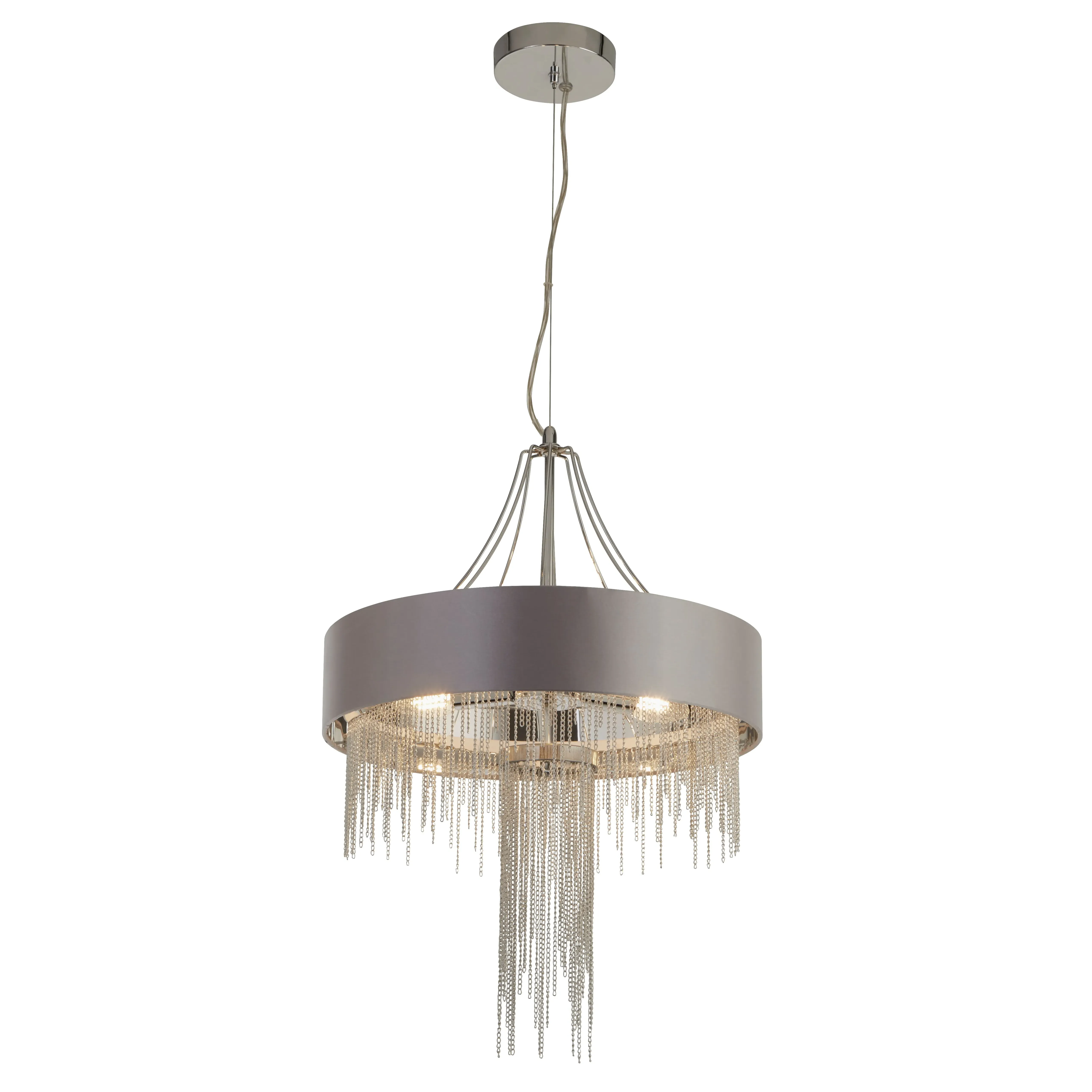 Carmella 3-Light Ceiling Pendant - Grey, Chrome product