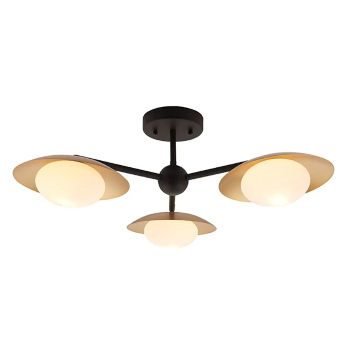 Carrei 3-Light Semi Flush Ceiling Light - Gold, Bronze product