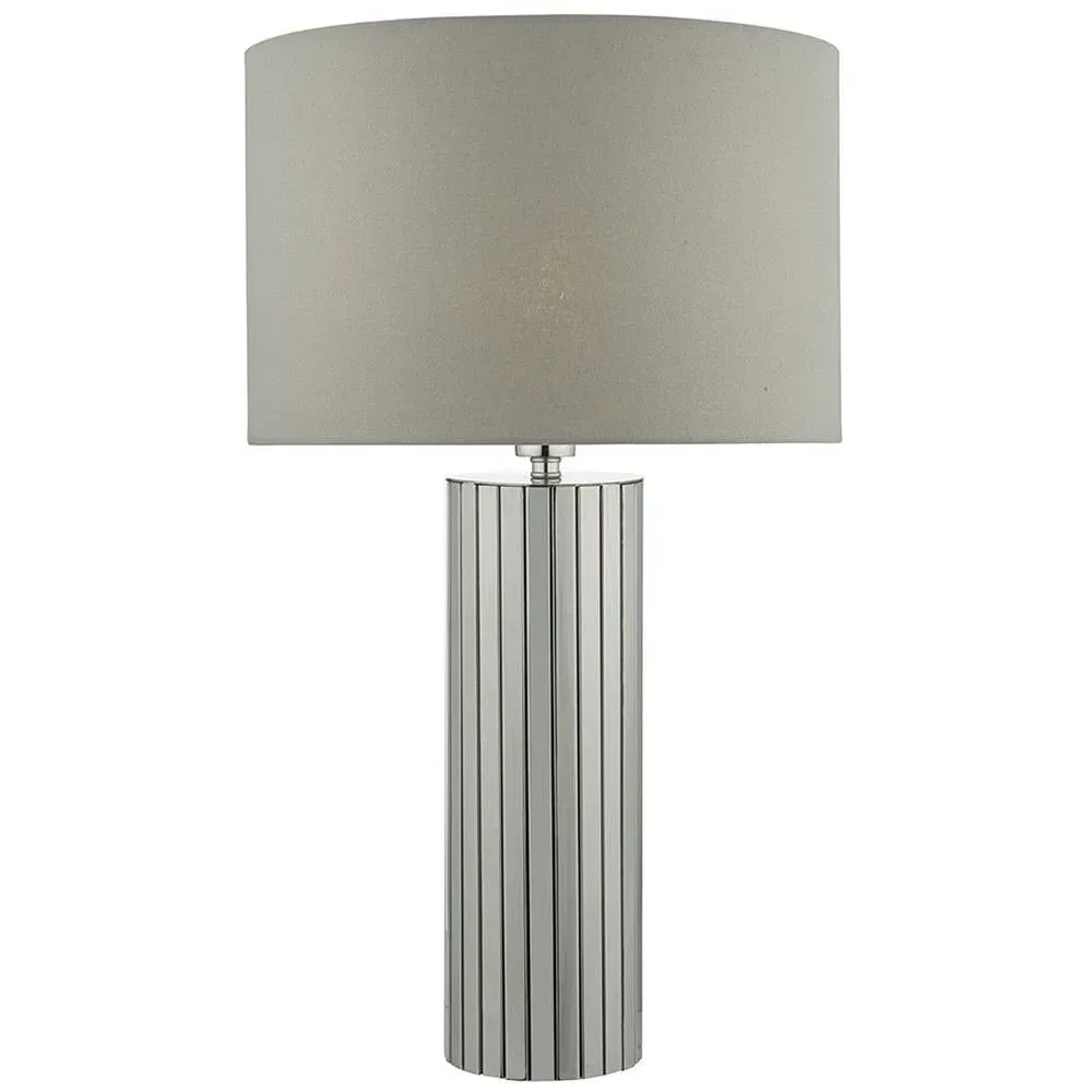Cassandra Table Lamp - Polished Chrome, Cotton product
