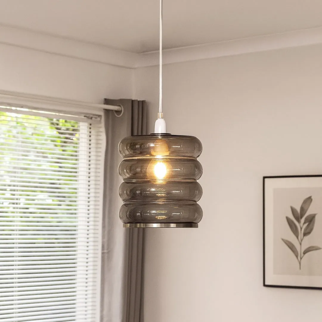 Cassia Beehive Easy-Fit Pendant - Smoke, Glass product