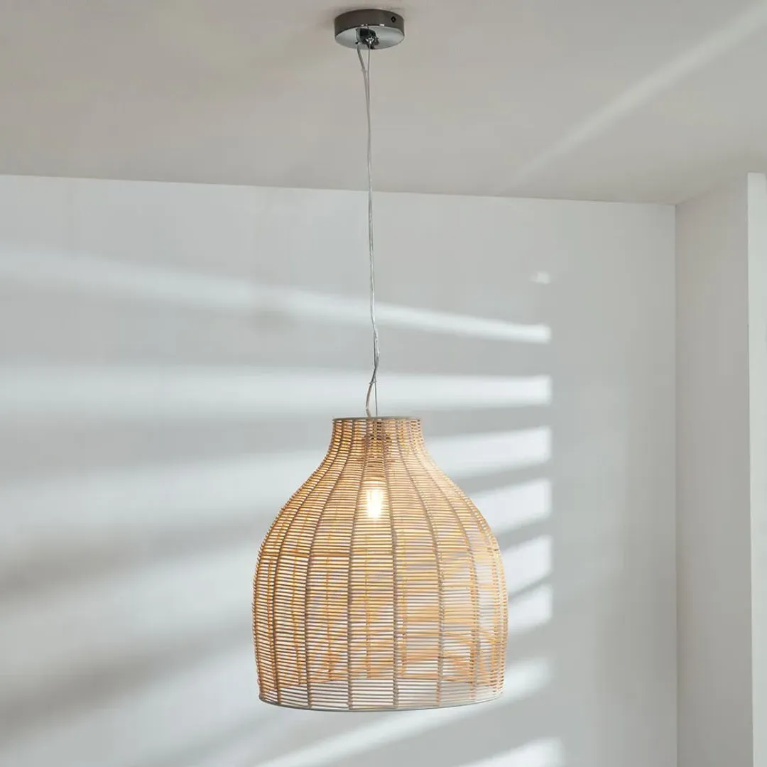 Caswell Cloche Pendant Light - Natural Rattan product