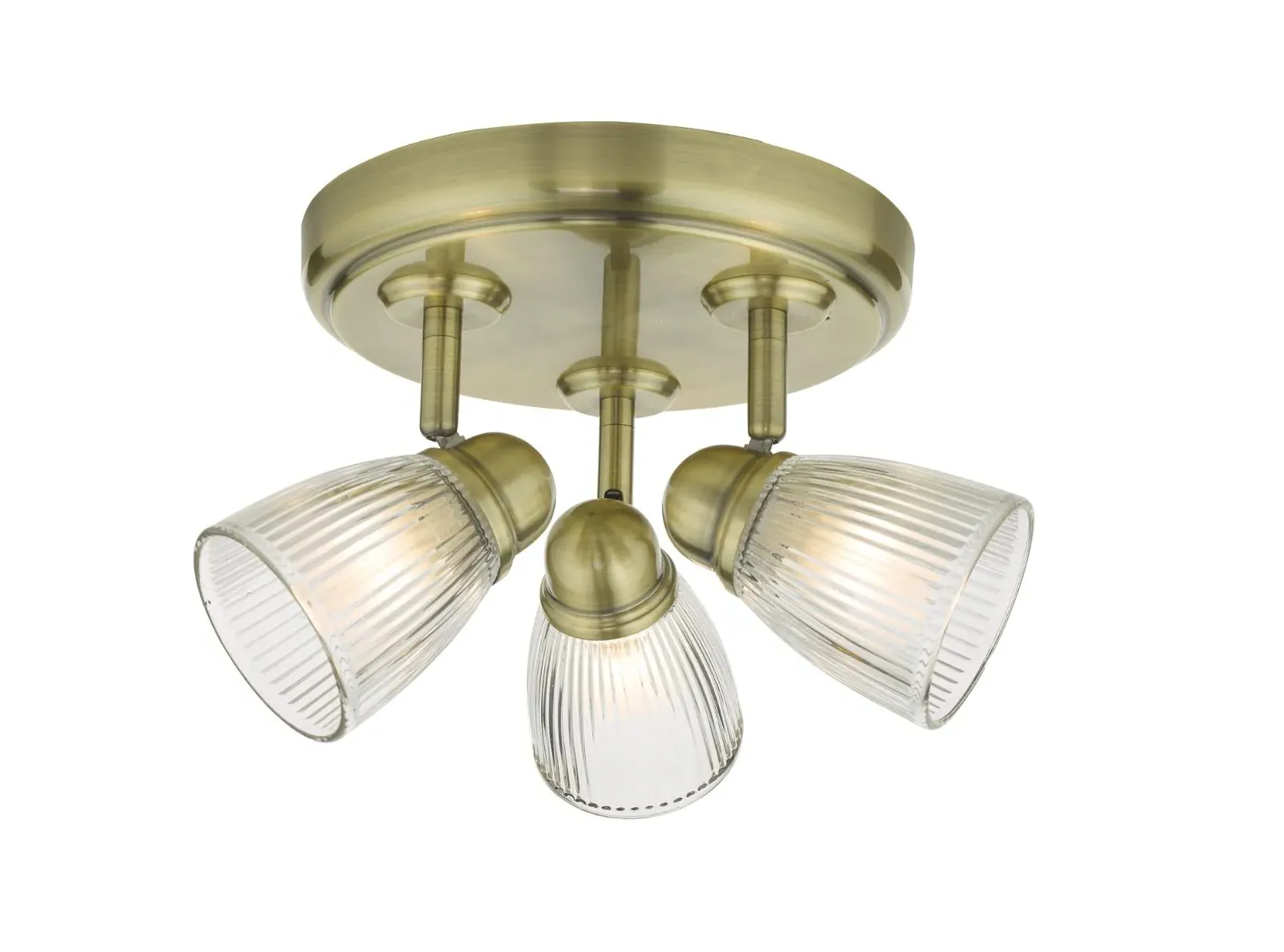Cedric Bathroom Spotlight Plate - Antique Brass, Glass product