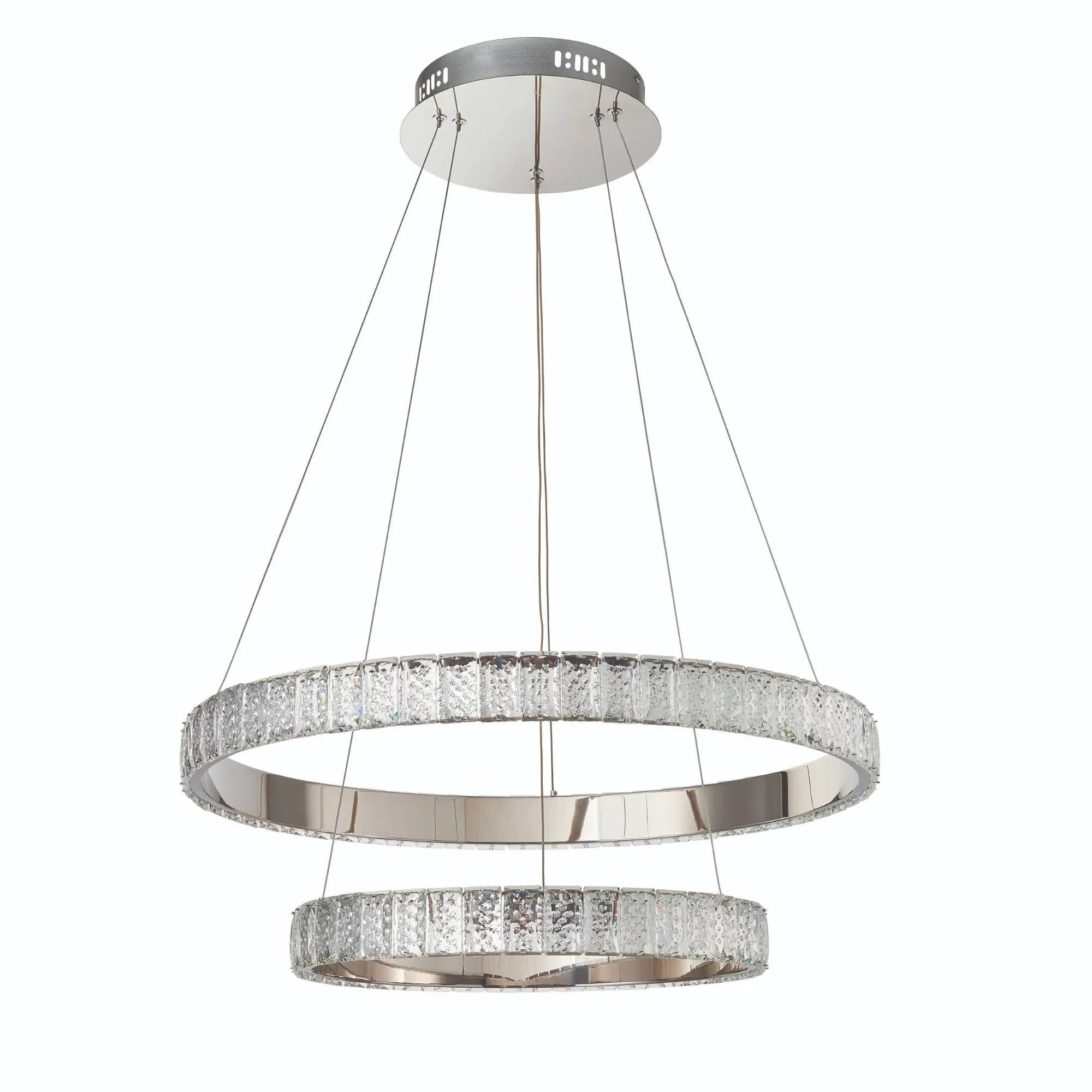 Celeste 2-Light Crystal Ceiling Pendant - Cool White, Chrome product