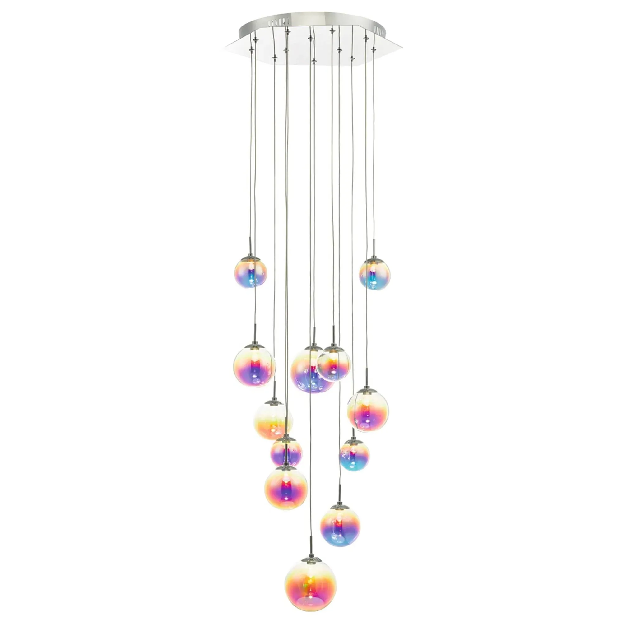 Cesario LED Cluster Pendant Ceiling Light - Chrome, Glass product