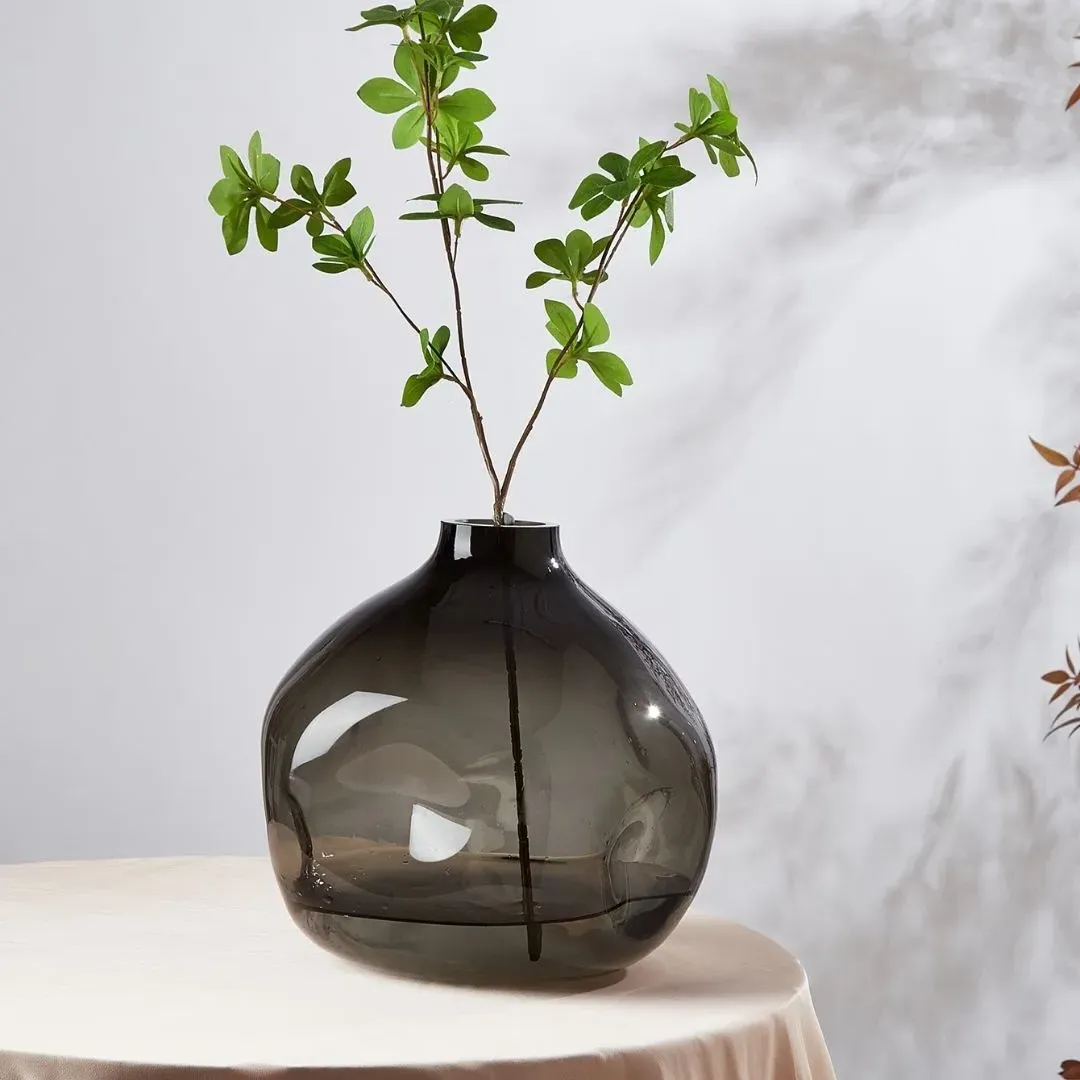 Chennai Round Glass Vase - Black product