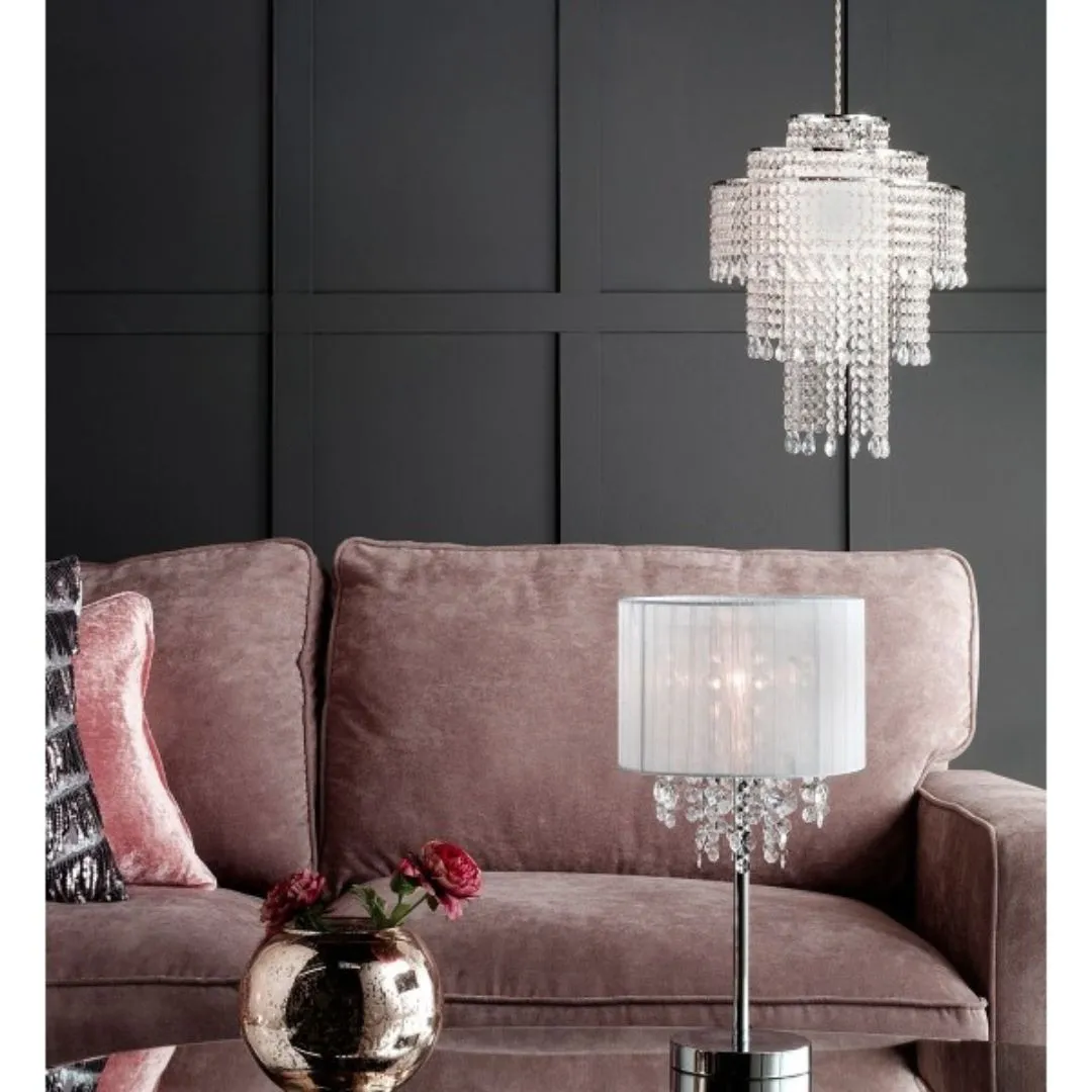 Cher 3-Tier Pendant Shade - Crystal Effect Acrylic product