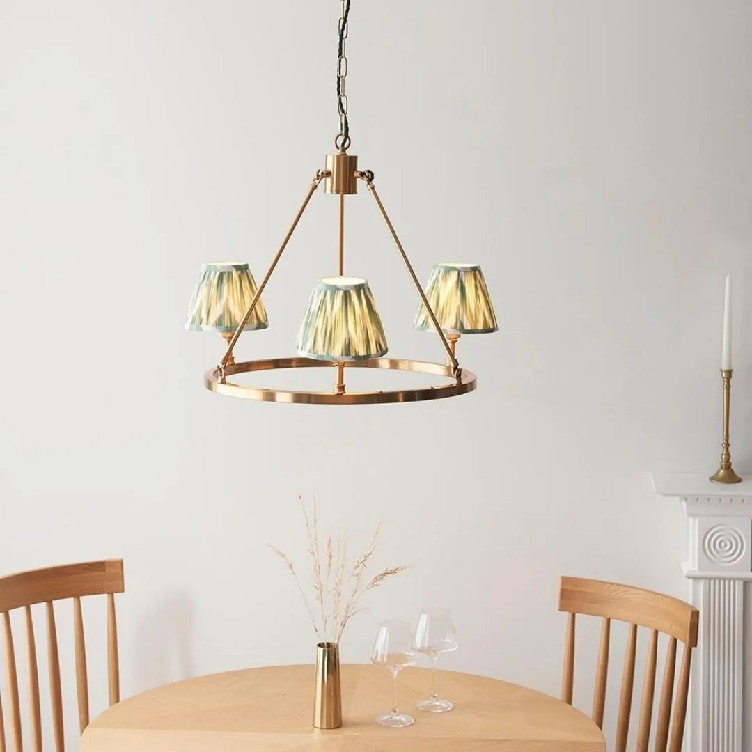 Chester & Zigzag 3-Light Pendant Ceiling Light - Brass product
