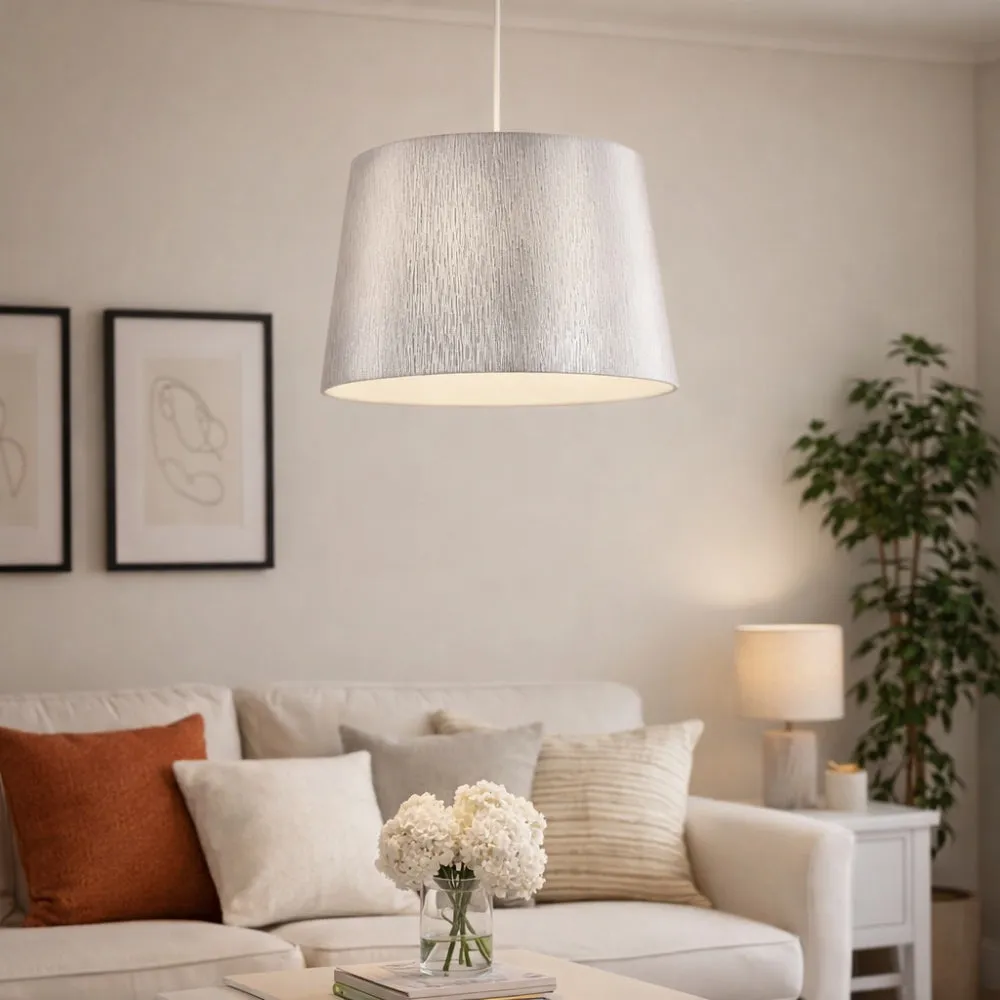 Chilka 14" Light Shade - Ivory, Silver product