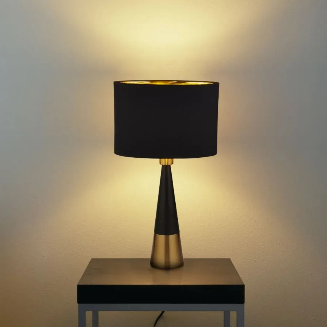 Chloe Table Lamp - Black, Antique Copper product