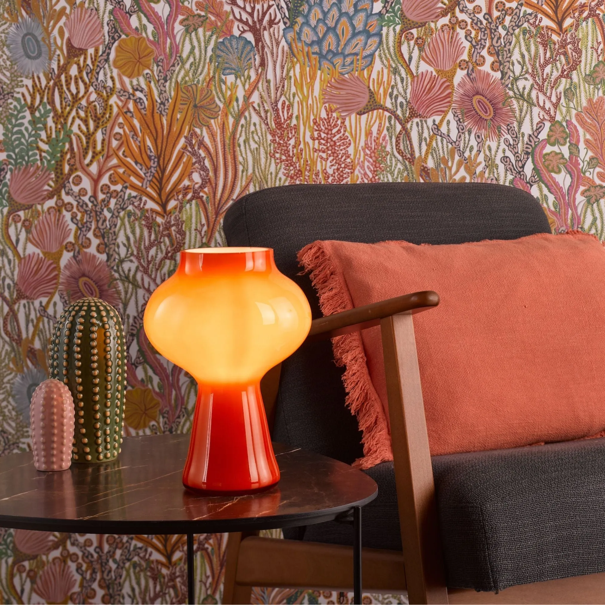 Chrissy Table Lamp - Orange, Glass product