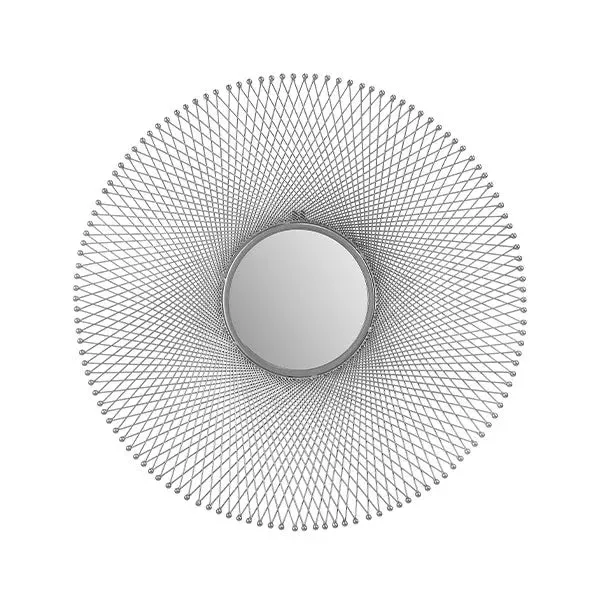 Circular Wall Mirror - Silver, Metal product