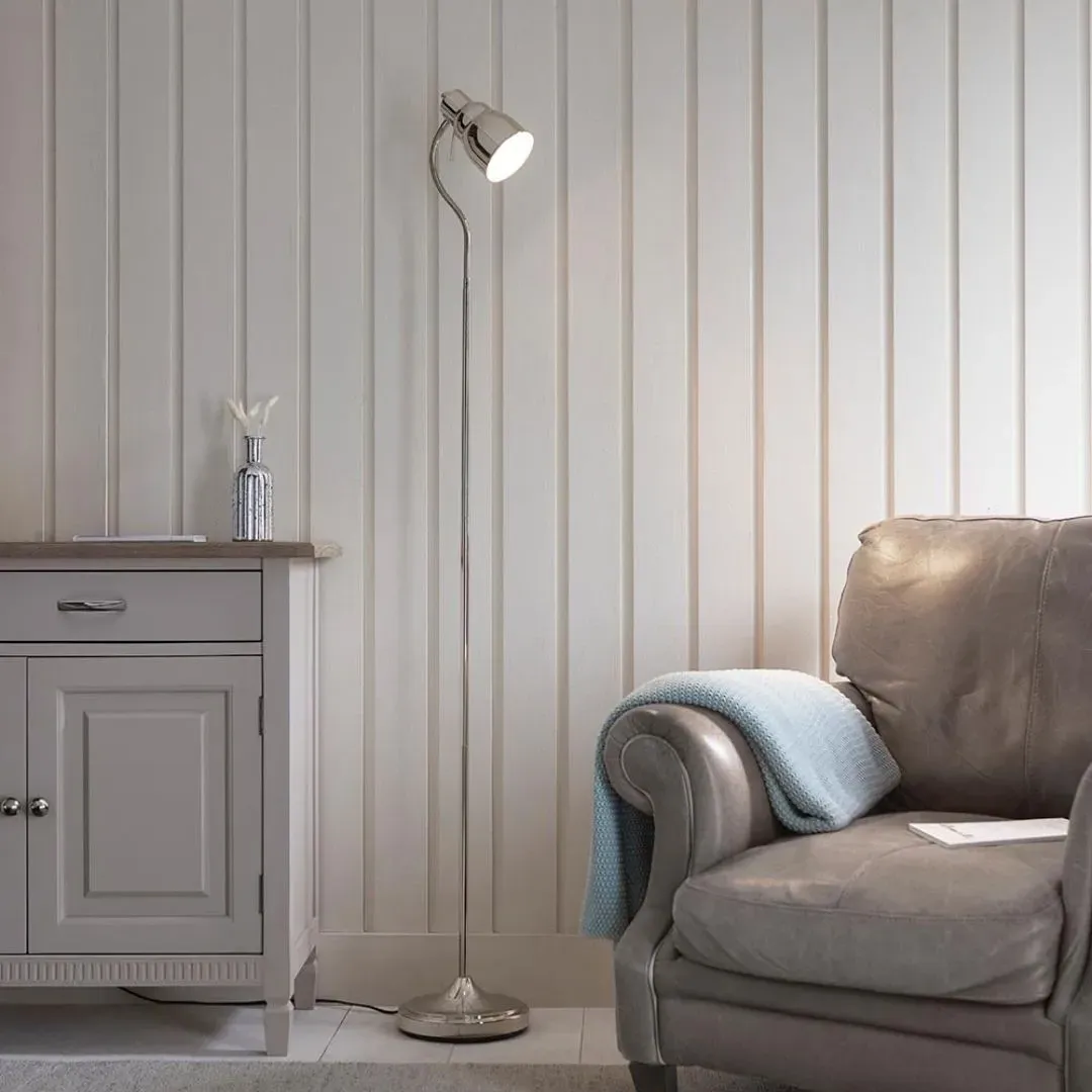 Classic Task Floor Lamp with Adjustable Arm - Polished Nickel product