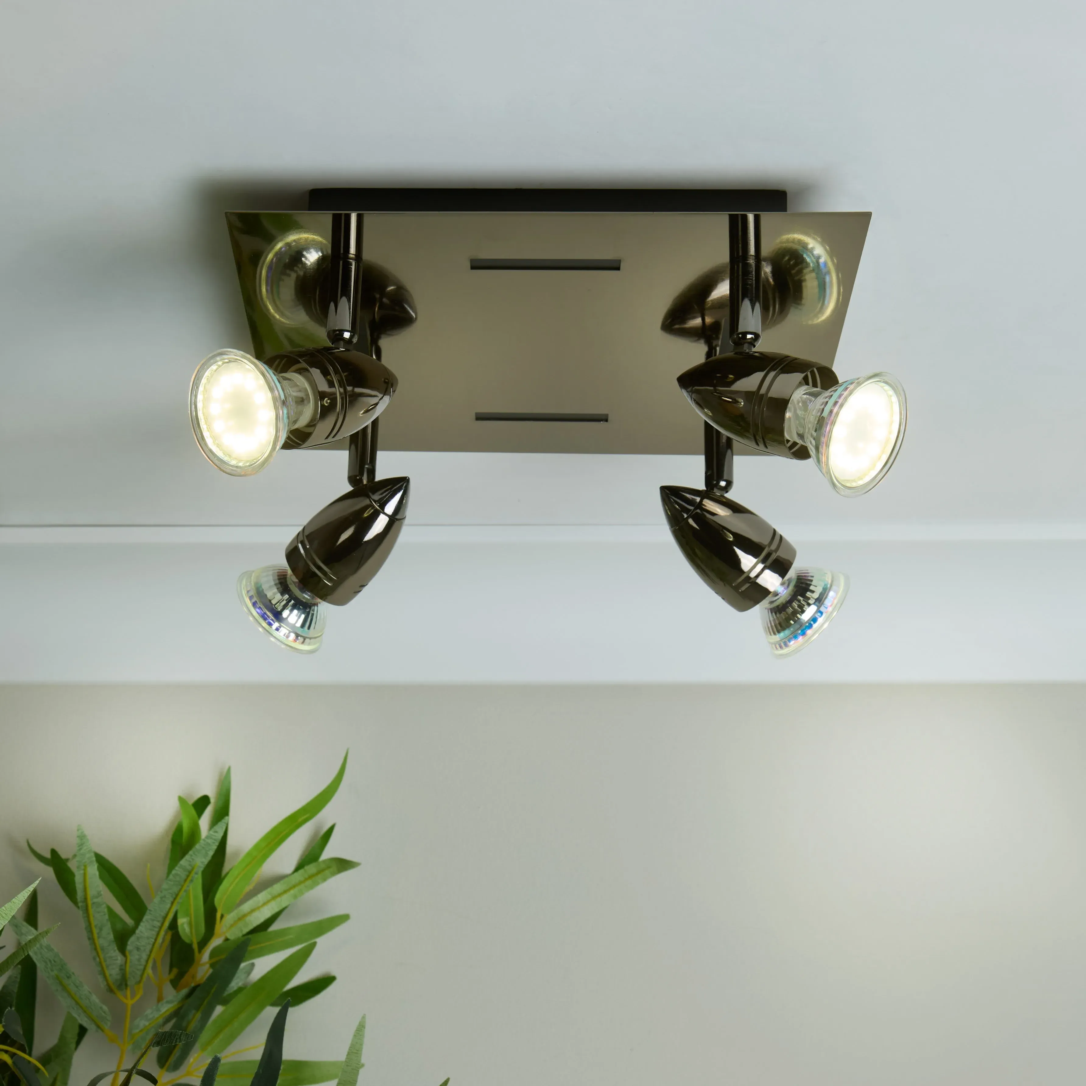 Clinton 4-Light Spotlight Ceiling Plate - Black Chrome product