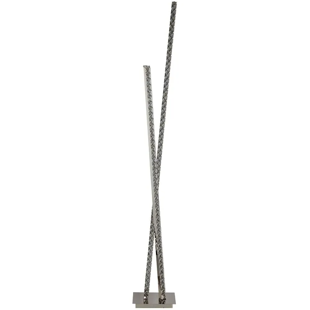 Clover 2-Light LED Floor Lamp - Polished Chrome product