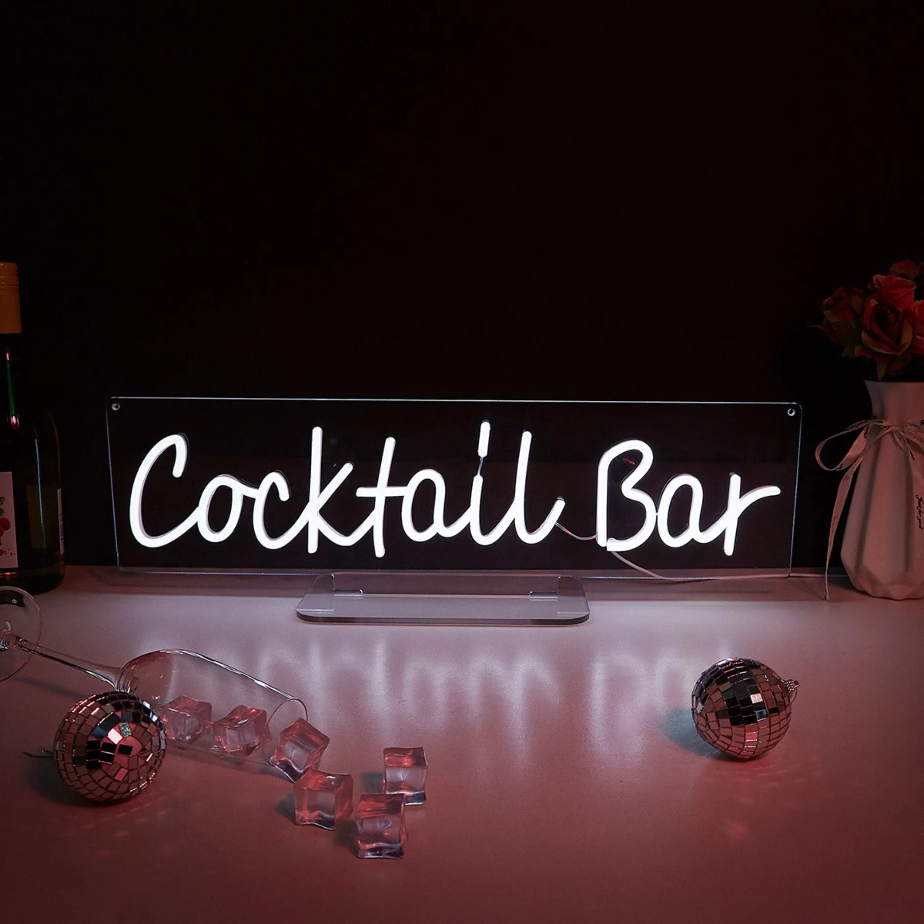 Cocktail Bar LED Neon Sign - White product