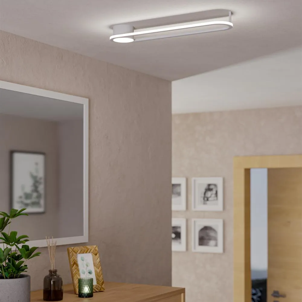 Collecorvino Oval Flush Ceiling Light CCT - White product