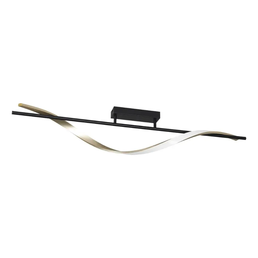 Conaprato LED Semi-Flush Ceiling Light - Black, Brass product