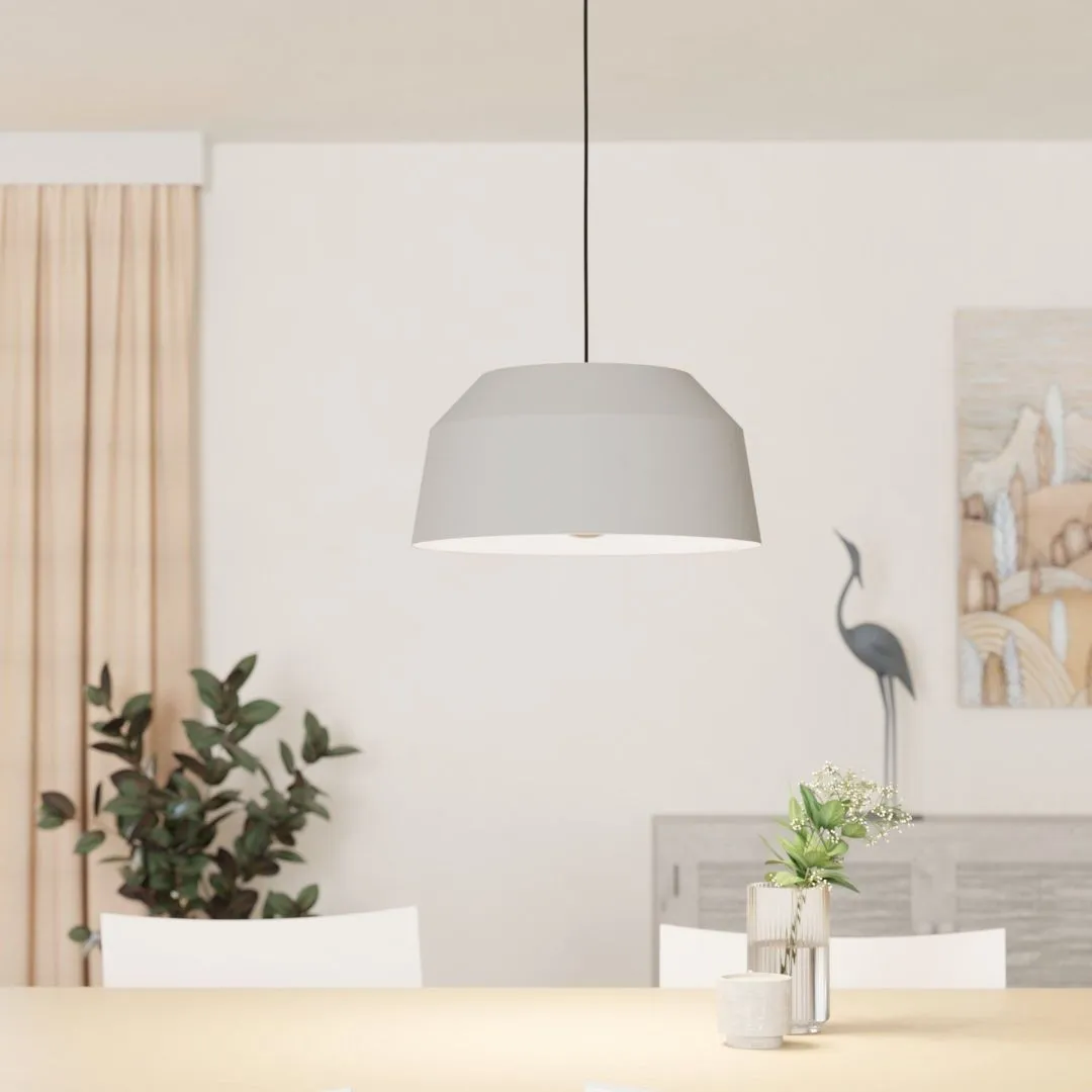 Contrisa Domed Pendant Ceiling Light - Grey, Steel product