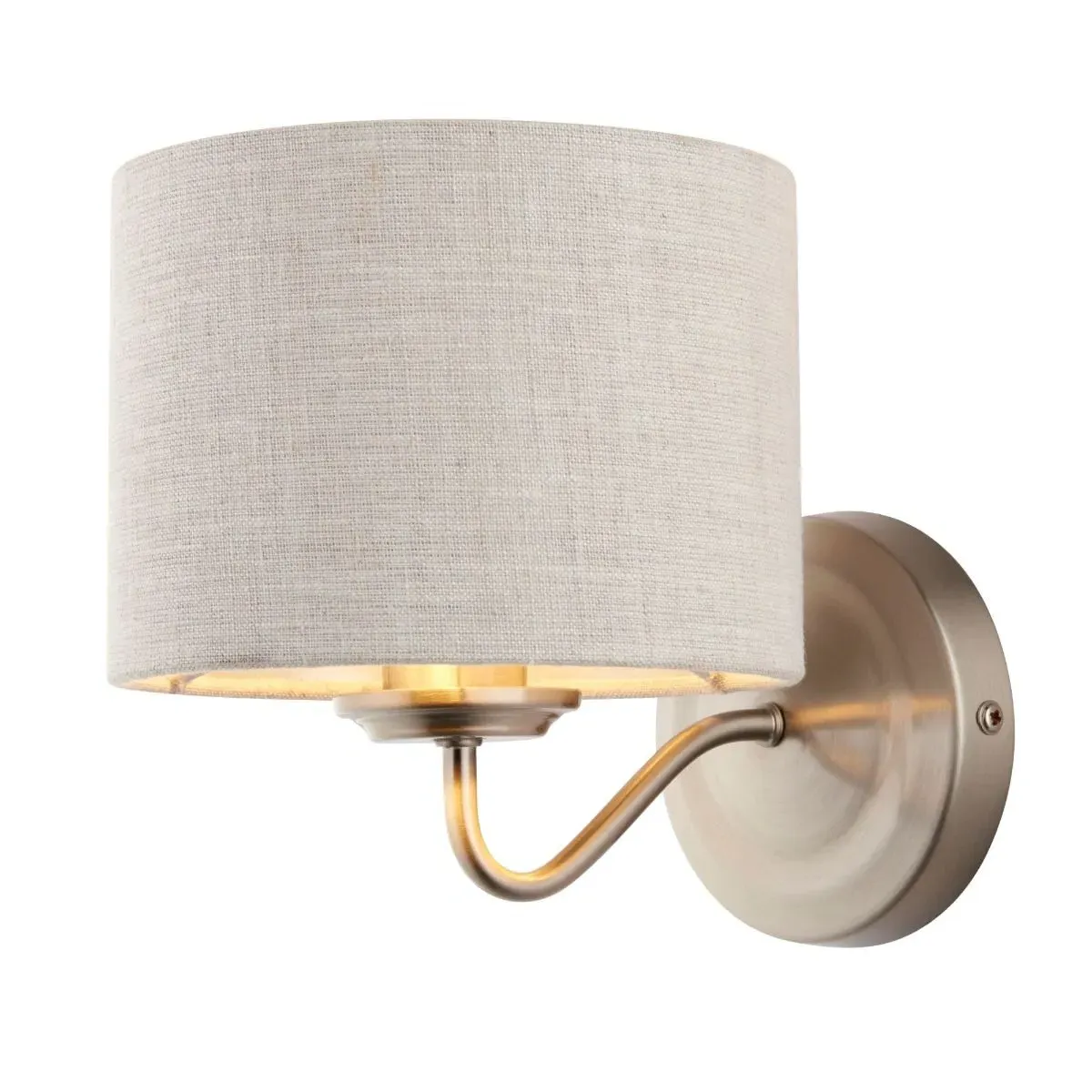 Cordale Single Arm Wall Light - Brushed Nickel, Linen product