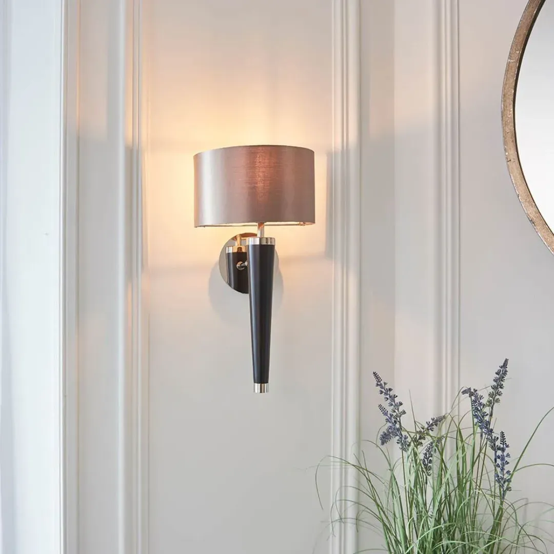 Corvina Wall Bracket Light - Wood, Chrome product