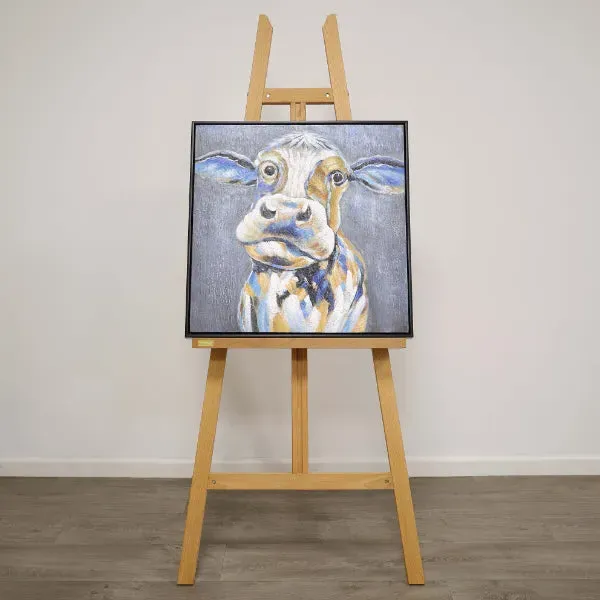 Cow Abstract Canvas with Black Frame - 60x60cm product