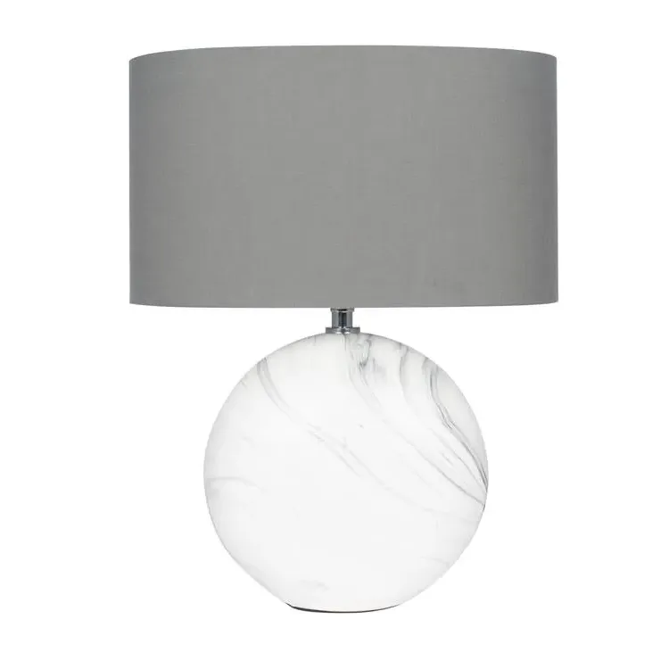 Crestola Table Lamp - Grey, Marble Ceramic product