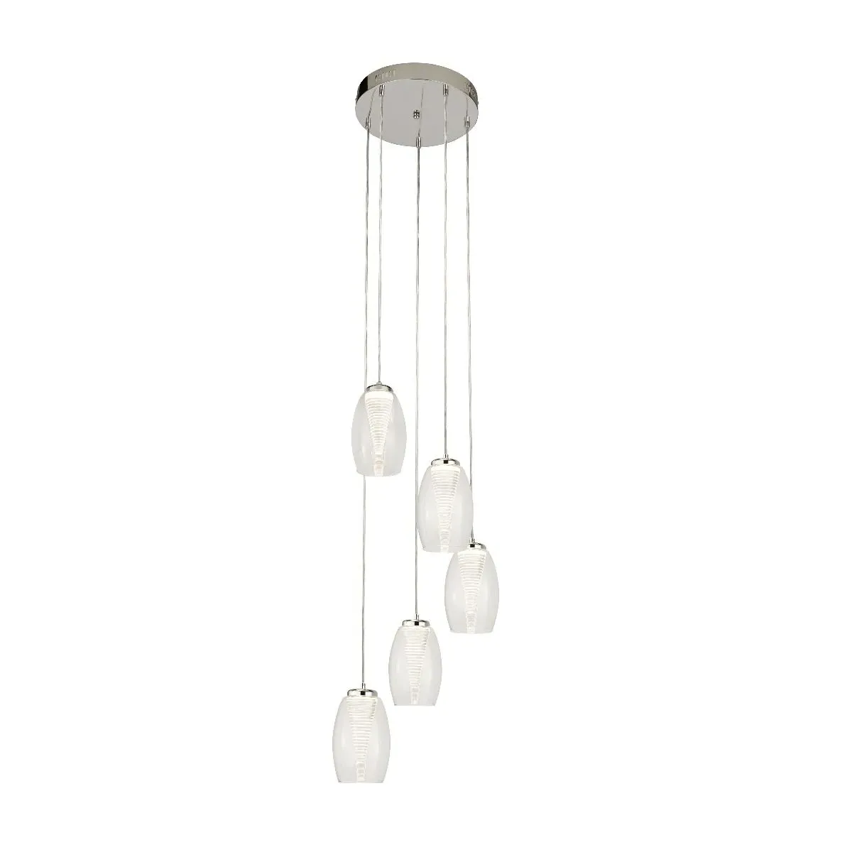 Cyclone 5 Light Ceiling Pendant - Clear Glass product
