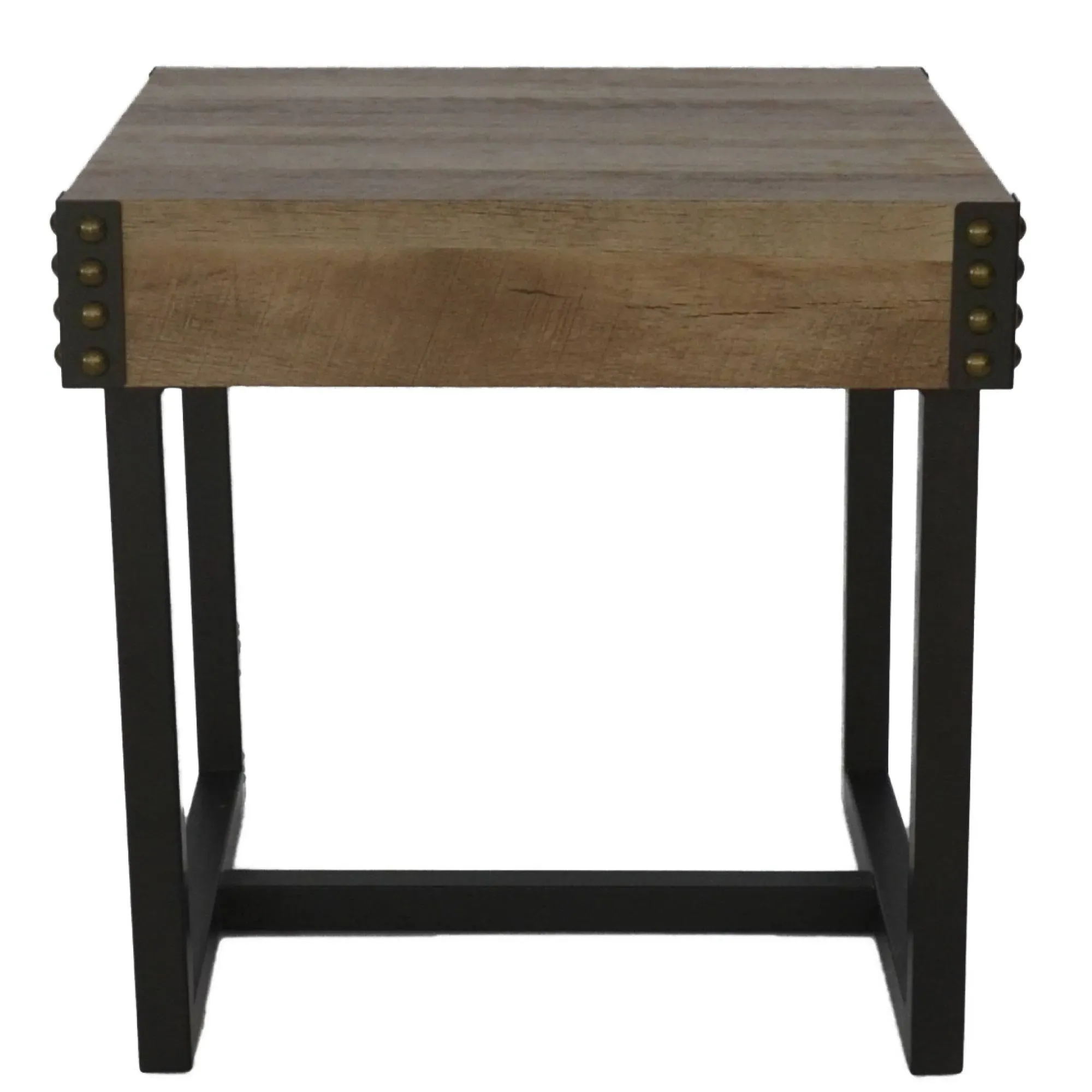 Dalton Wood End Table - Black, Metal product