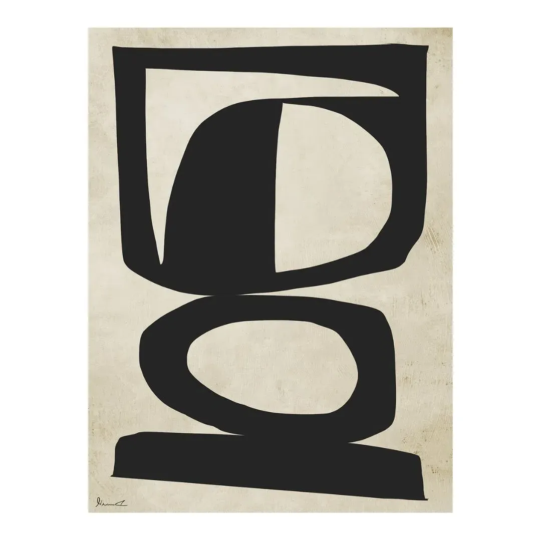 Dan Hobday Chances Abstract Canvas Print - Black product