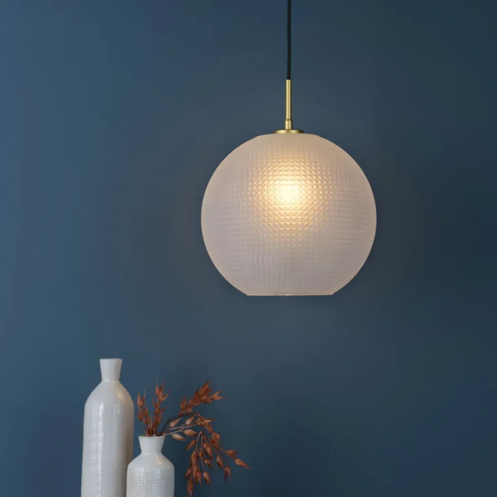 Daphne 1-Light Pendant - Gold, Frosted Glass product