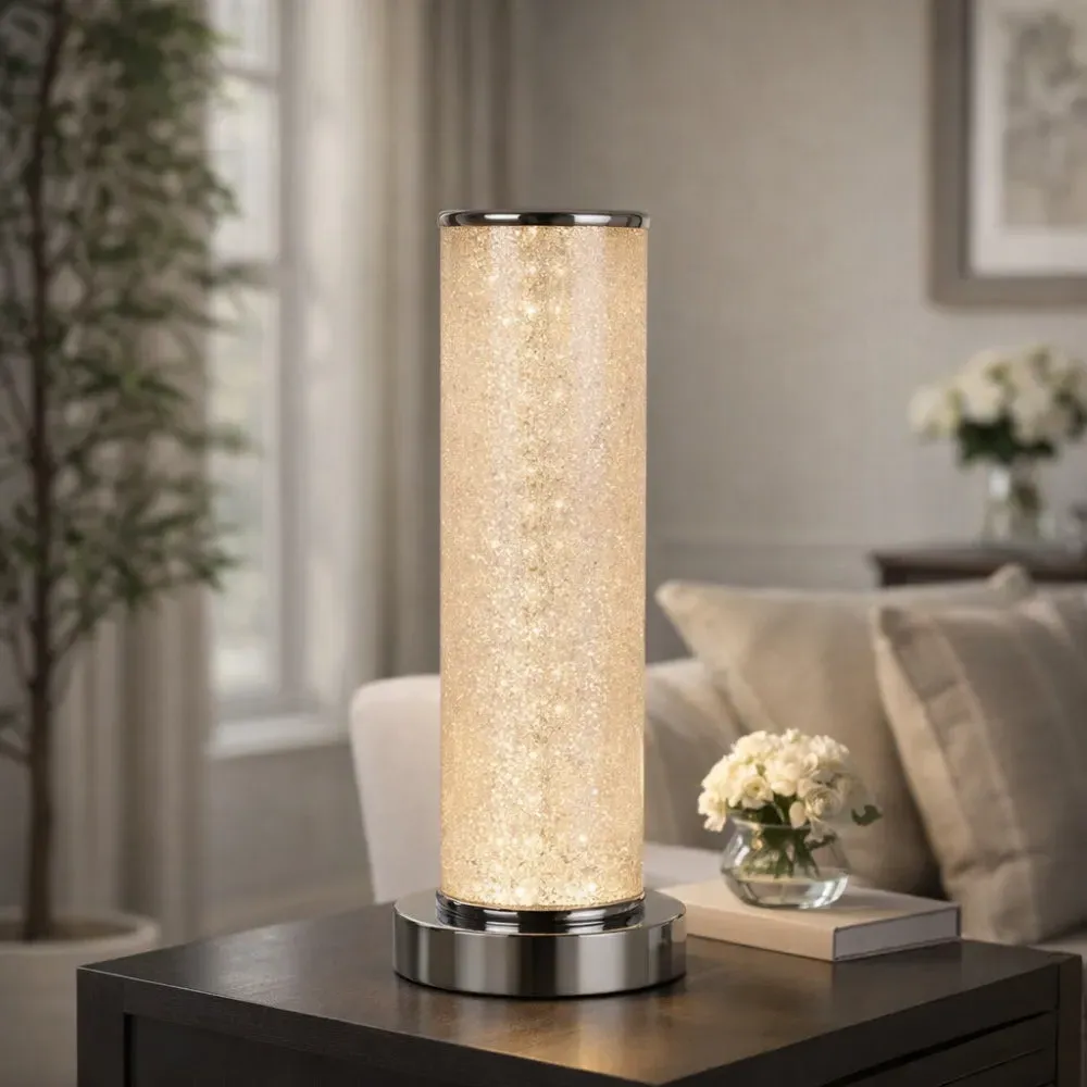 Daria LED Table Lamp - Chrome, Acrylic product