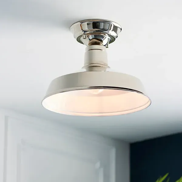 Darton Semi-Flush Ceiling Light - Polished Nickel product