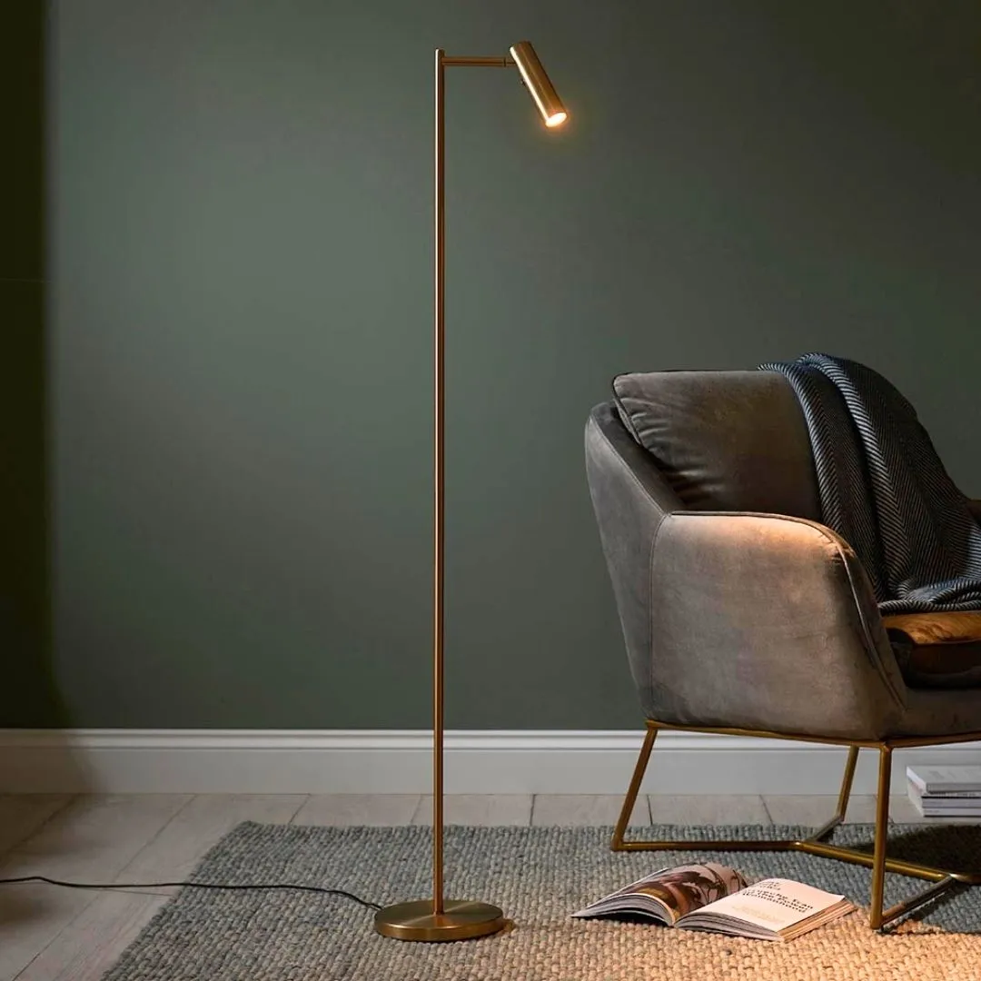 Dedicated Reader Adjustable LED Task Floor Lamp - Gold product