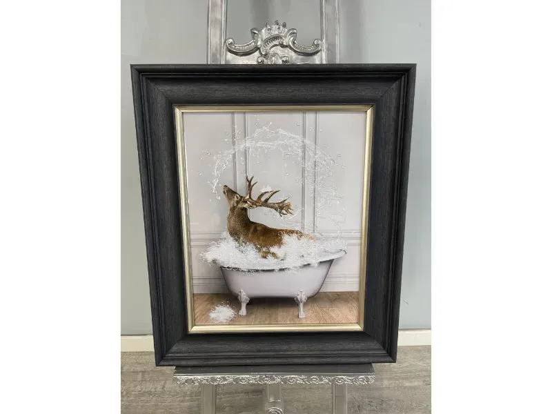 Deer Tub Wall Art - Black product