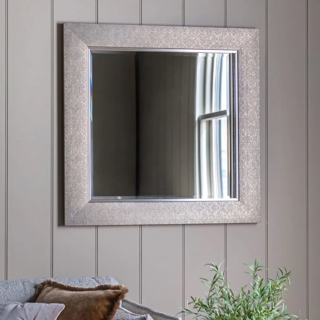 Delhi Square Wall Mirror - Silver product
