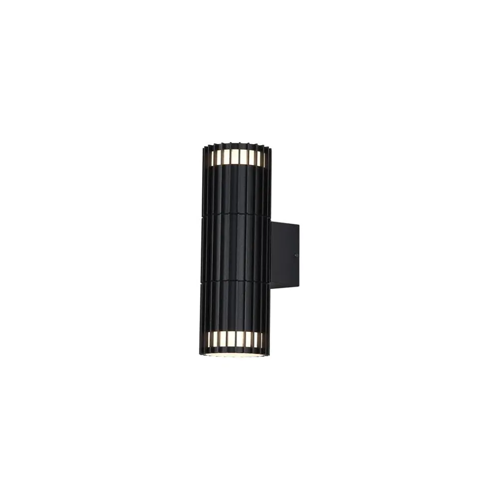 Detroit 2-Light Outdoor Wall Light - Black, Aluminium product