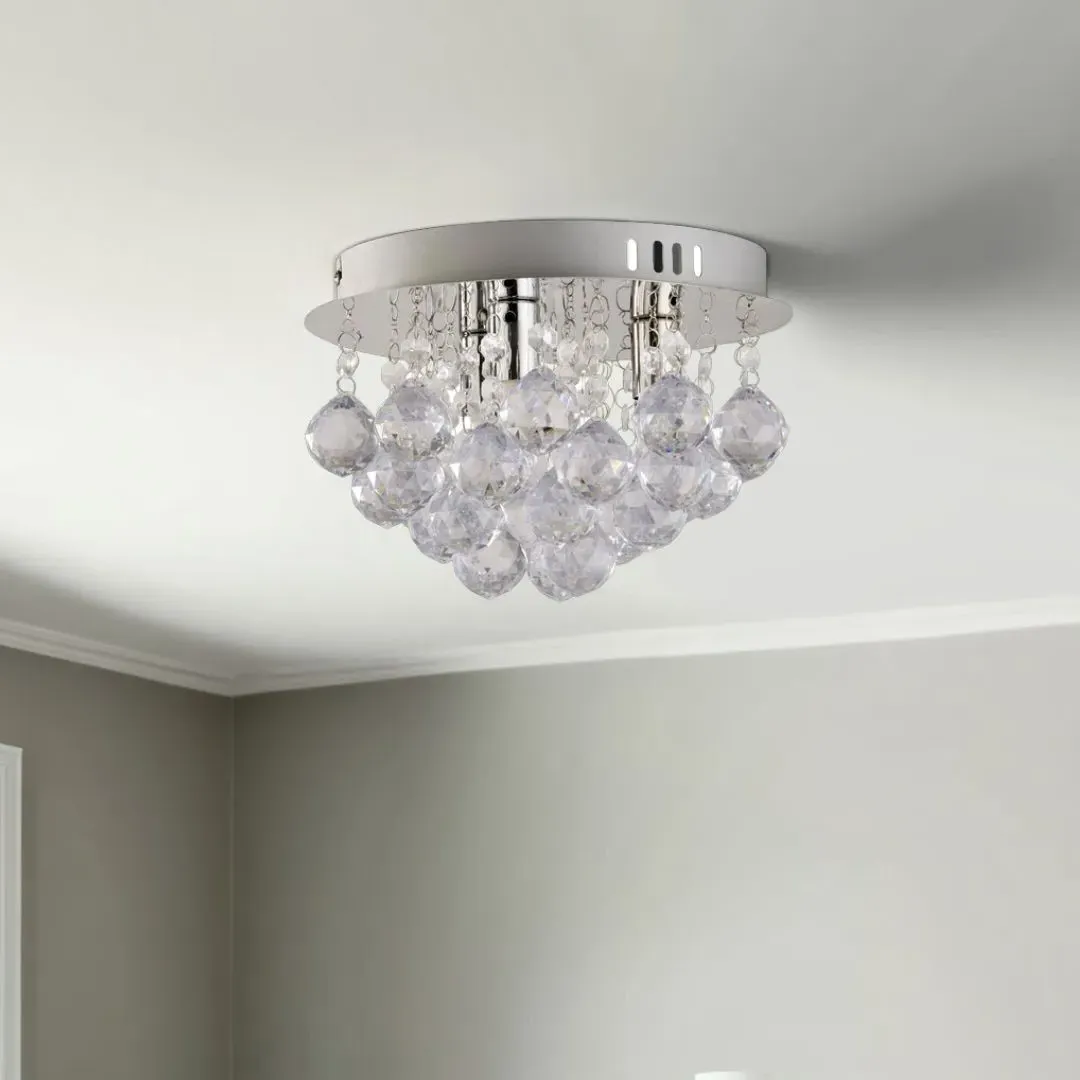 Diana 3-Light Semi Flush Ceiling Light - Chrome, Acrylic product