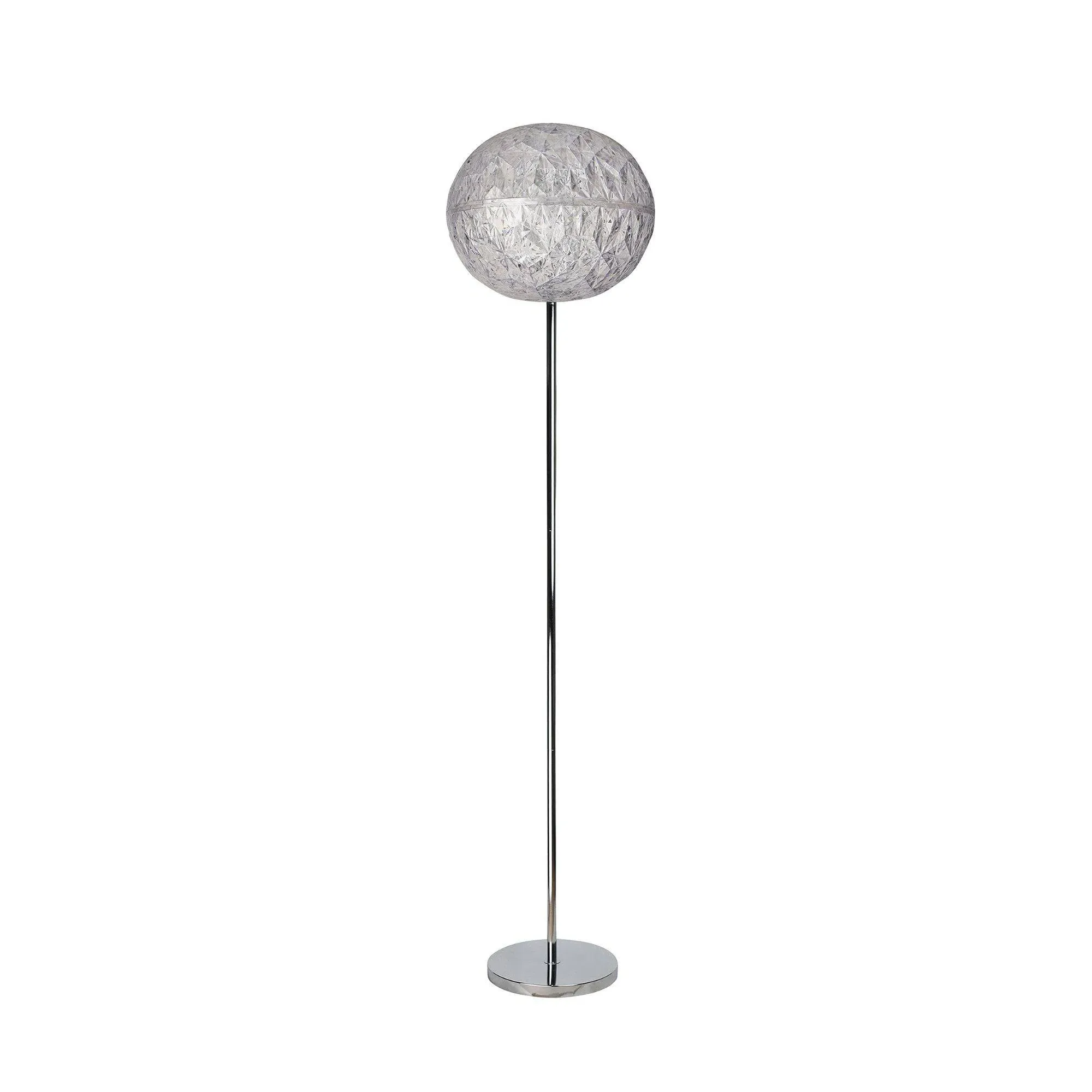 Donte LED Faceted Ball Floor Lamp - Chrome, Acrylic product
