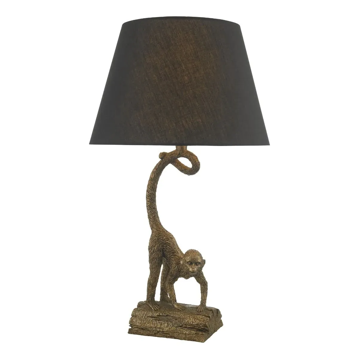 Dwayne Monkey Table Lamp - Bronze, Linen product