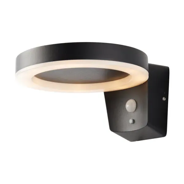 Ebro Outdoor LED PIR Solar Wall Light - Black product