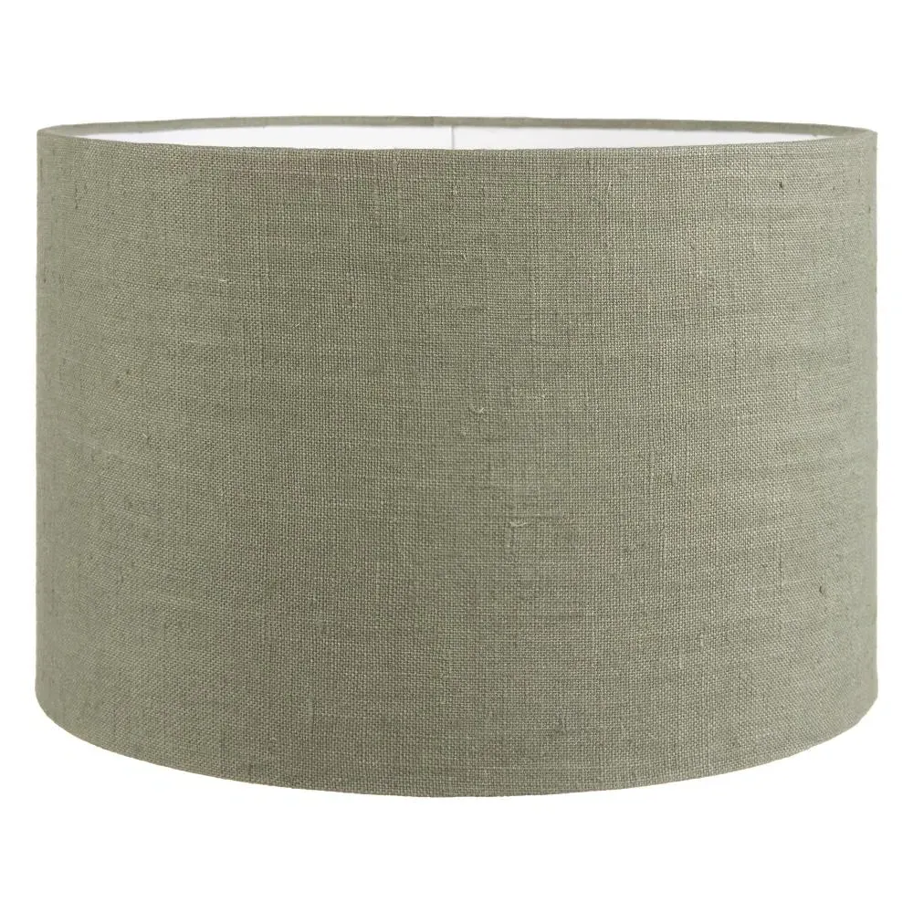 Edward 30cm Cylinder Lamp Shade - Pistachio Green, Jute Linen product