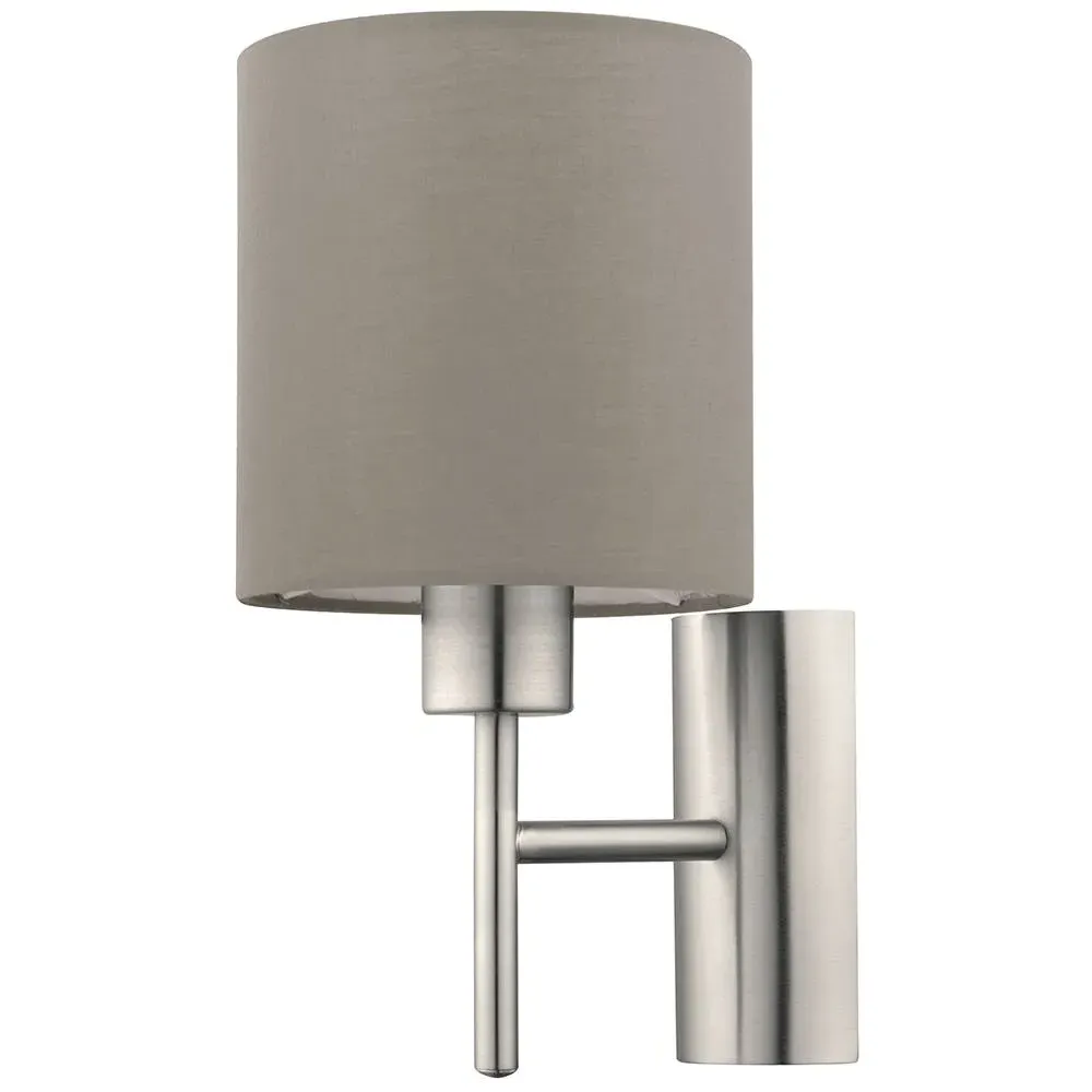 Eglo Pasteri Wall Light - Satin Nickel, Fabric product
