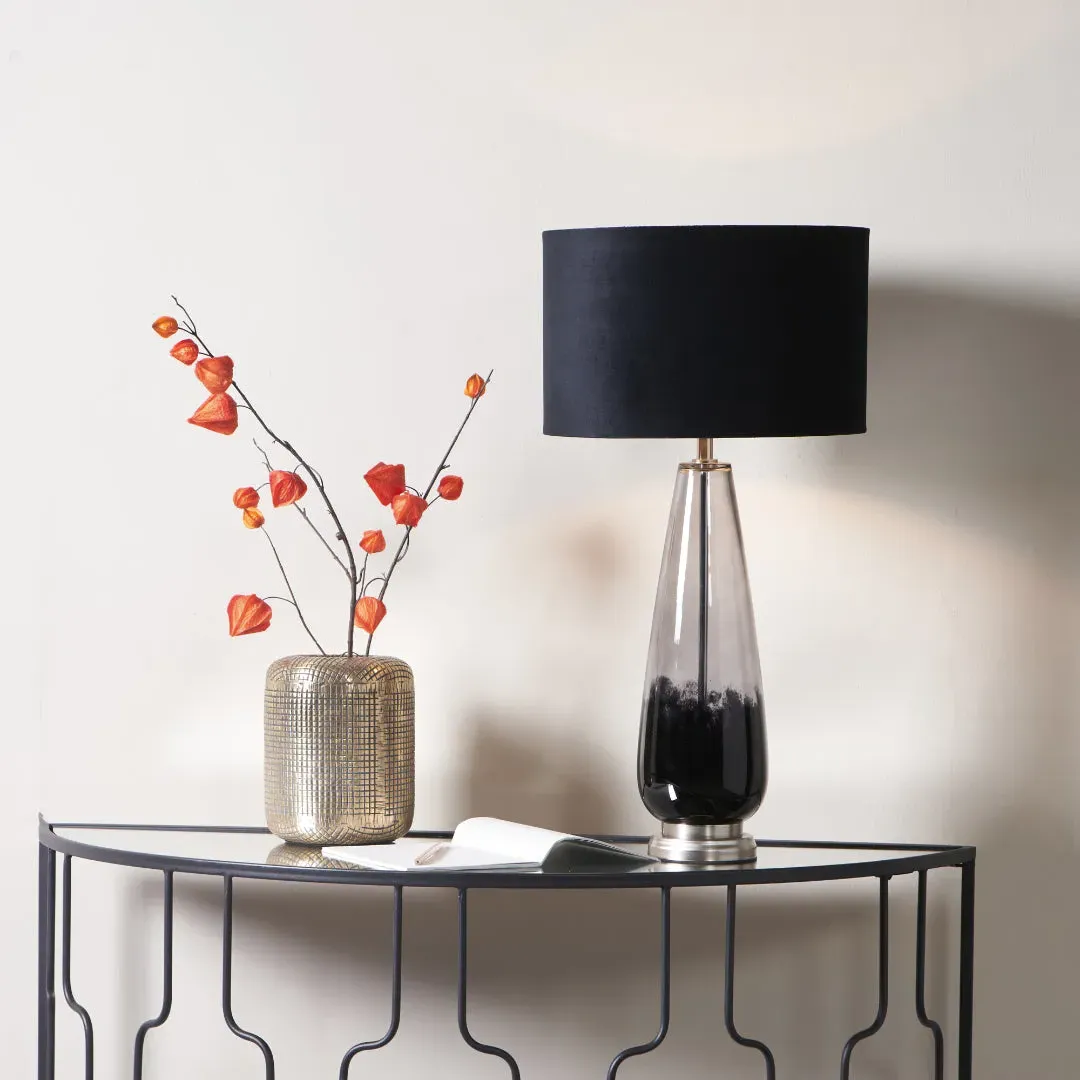 Elena Table Lamp - Black, Glass product