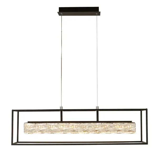 Elevator LED Ceiling Pendant - Matt Black, Crystal product
