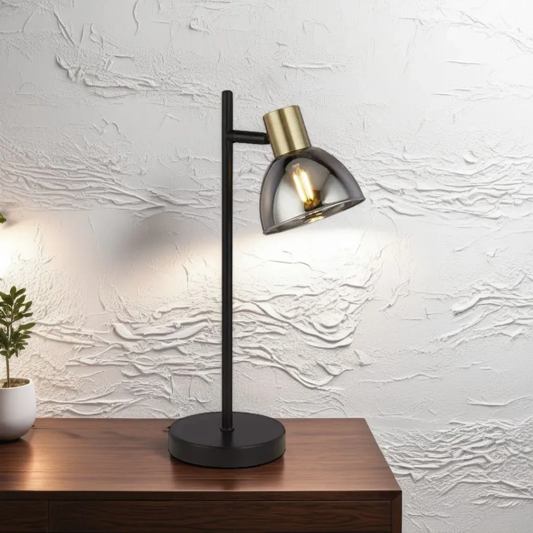 Elisa Smoked Glass Desk Table Lamp product