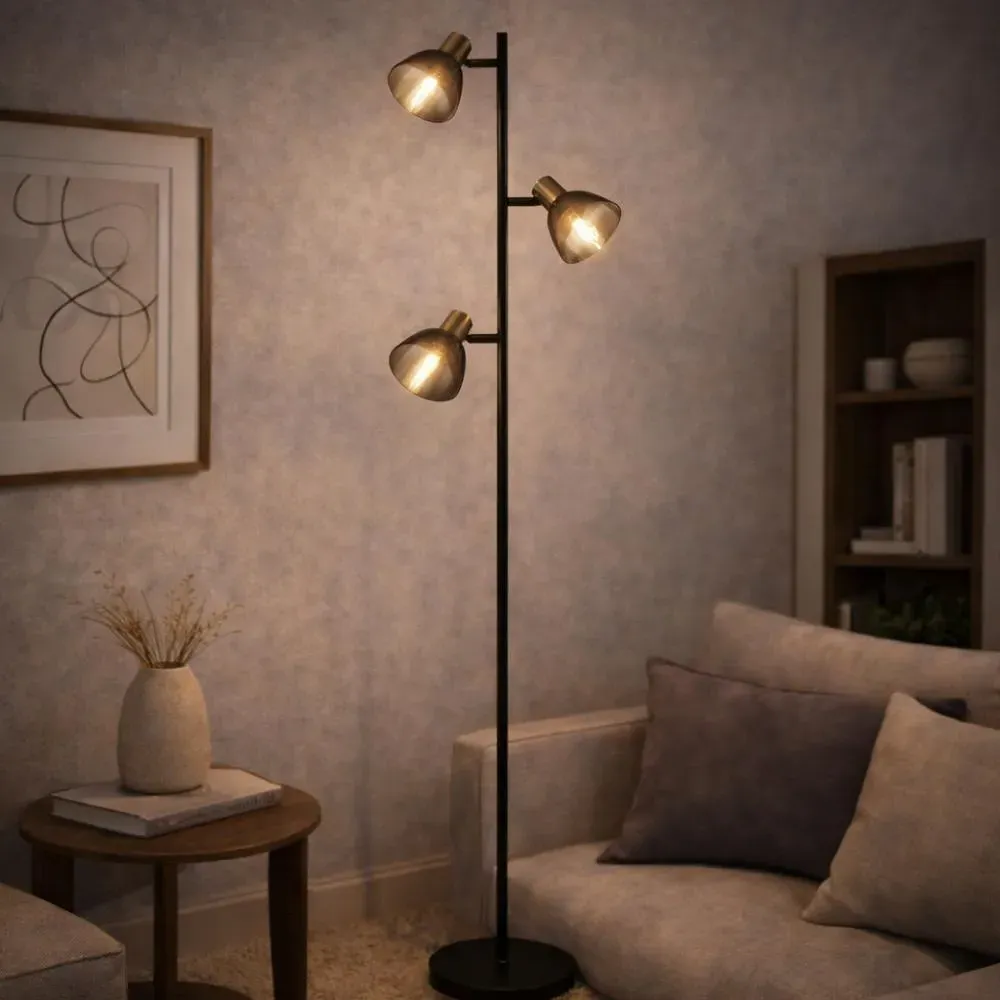 Elisa Smoked Glass Task Floor Lamp product