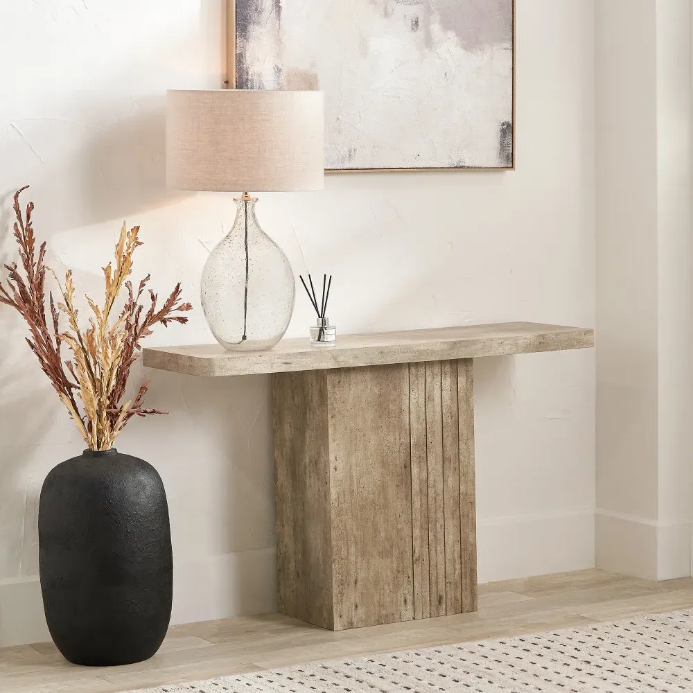 Elkton Console Table with Groove Detail - Wood Veneer product